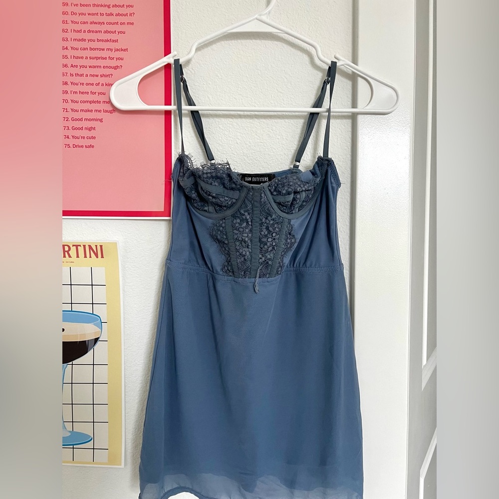 Urban Outfitters Blue Corset Dress